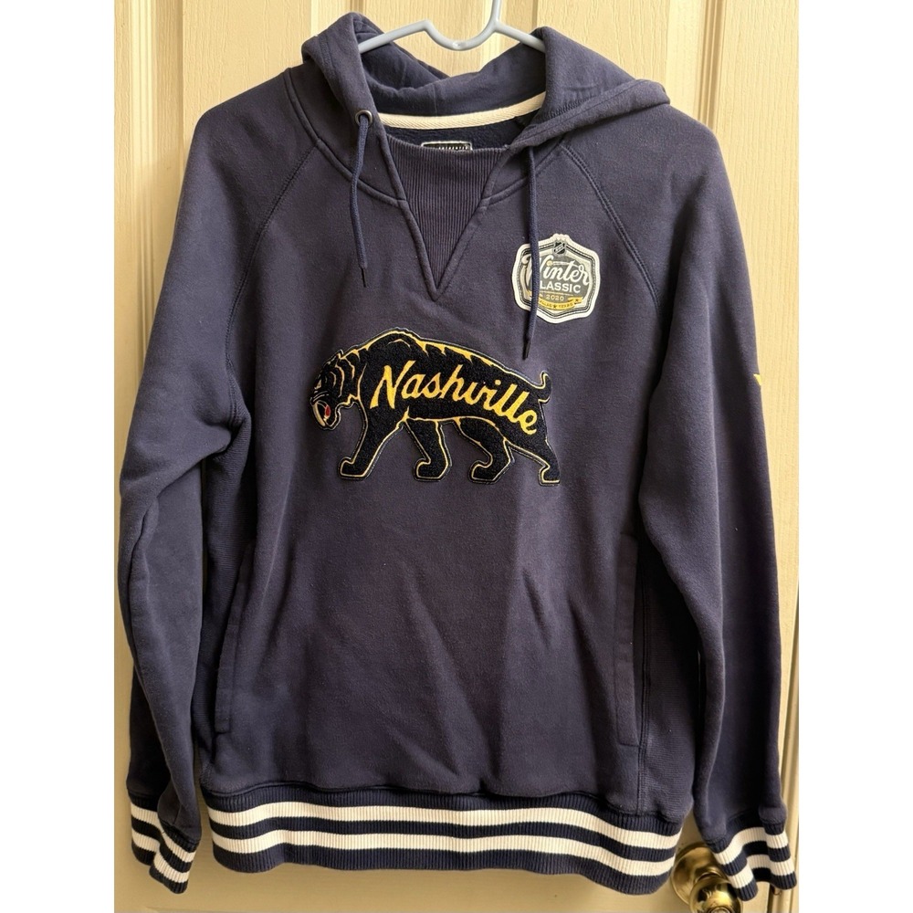 Nashville Predators Hoodie Sweatshirt NHL Winter Classic Mens Medium Blue